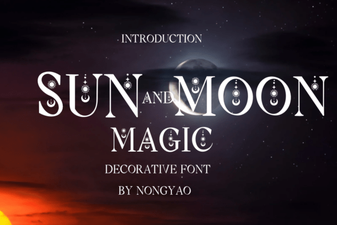 Sun & Moon Magic Fonts for Creative Projects
