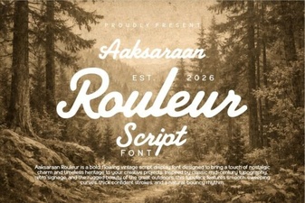 Aaksaraan Rouleur Font: a Modern Script for Creative Projects