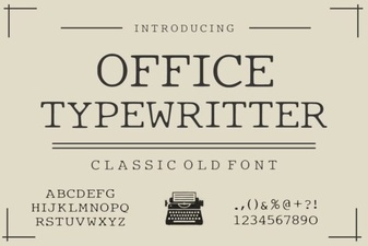 Crafting with Vintage Office Typewriter Fonts